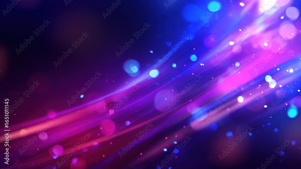 Wall mural abstract colorful light trails with bokeh effects creating a vibrant backdrop for creative designs