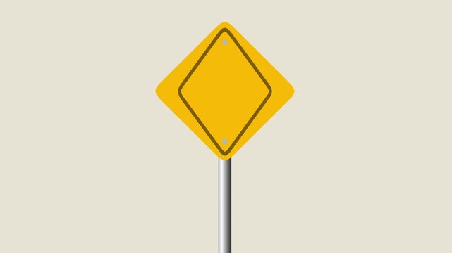 Animation or vector design footage showing signs to always prioritize safety.