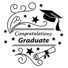 Graduation celebration with academic cap and diploma