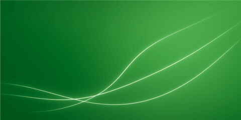 Green abstract background with flowing waves and dynamic design elements