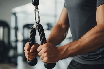 Strength training workout gym fitness routine indoor close-up muscle building techniques