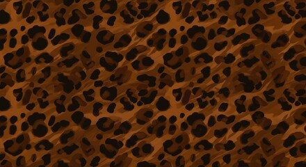 A Leopard Print Pattern In Brown And Black