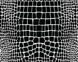Alligator skin on a white background, seamless pattern