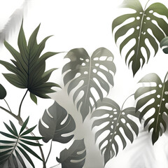 Fototapeta premium seamless background with leaves