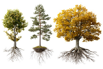 Tree varieties with transparent roots