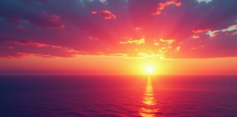 Obraz premium Warm sunset backdrop, vibrant rainbow iridescence glows , optical, design, nature