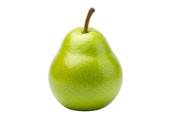 Close-up of a Fresh Green pear with a dark background emphasizing its smooth texture and natural