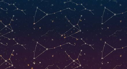 A Purple Background With Constellations And Stars