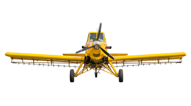 Powerful yellow crop duster aircraft ready for agricultural spraying operations showcasing advanced spraying technology