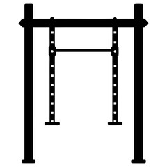 Pull up bar silhouette vector illustration for exercise