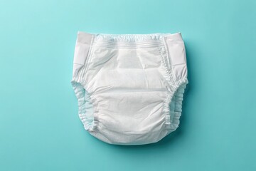 Clean white baby diaper isolated on white background