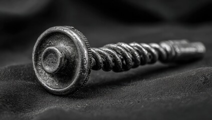Close-up of a unique screw