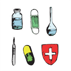ILLUSTRATION SKETCH FOR MEDICAL THEME