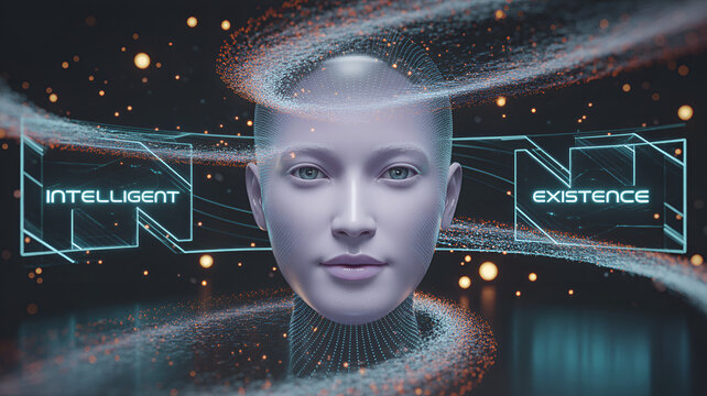Intelligent ai robot existence with digital interface and virtual reality