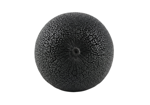 Close-up of a textured spherical surface resembling a detailed planet or moon with intricate