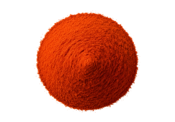 Close-up of a vibrant orange bacterial or microbial colony under the microscope