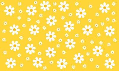 Daisy flower vector pattern illusration floral background