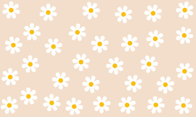 Daisy flower vector pattern illusration floral background