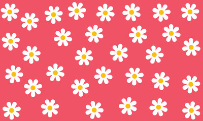 Daisy flower vector pattern illusration floral background