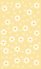 Daisy flower vector pattern illusration floral background
