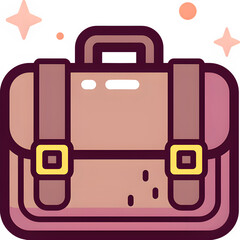 Charming briefcase icon ready for your next project or business presentation material design asset