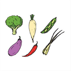 illustration of vegetables for World Vegetable Day