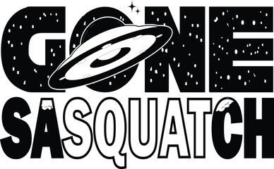 Gone sasquatch graphic design