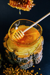 honeycombs over a saucer