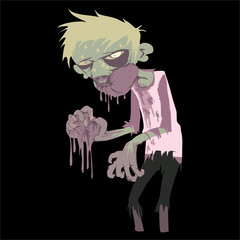 Zombie Boy Eating Heart Halloween Horror Monsters Frankensteins monster zombies black best Artwork vector editable logo for Wall Sticker t-shirt design and multipurpose use in high definition format