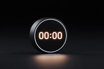 Digital timer displays zero, emphasizing sleek design and modern