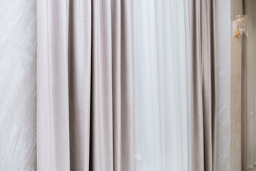Obraz premium Elegant drapery enhances natural light in a stylish interior setting