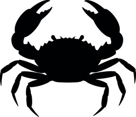 Black crab silhouette seafood icon