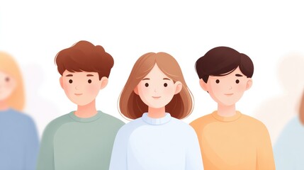 Diverse group of young adults showcasing unique styles and expre