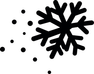 Hand drawn snowflake icon winter weather symbol