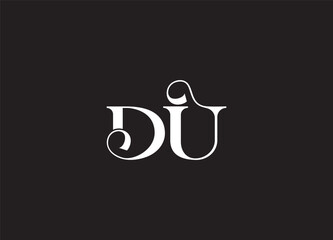 DU Initial logo template vector
