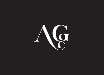 AG Initial logo template vector
