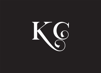 KC Initial logo template vector
