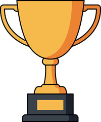 Golden trophy icon award victory success
