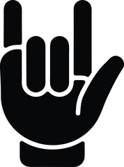 Asl hand symbol vector icon.