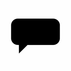 Fototapeta premium Black Message Icon Vector Isolated on White