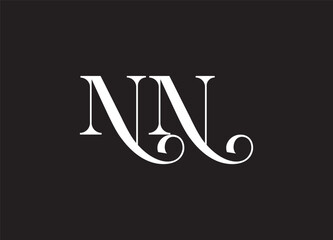 NN Initial logo template vector