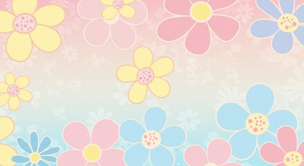 Pastel Floral Pattern Background