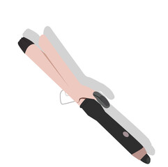 hair curler.Curling tongs. Creating curls by heating. Professional hair styling.