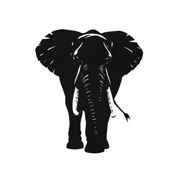 gobo texture shadows elephant trunk and tusk silhouette in bold contrast