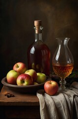 still life with apples