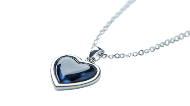 • A personalized necklace with initials for Mother’s Day, isolated on white background in HD 