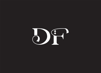 DF Abstract Letters Logo Monogram