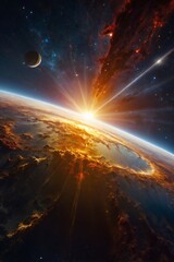 sunrise over the earth