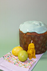 easter still life with eggs