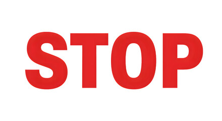 Red STOP Sign Warning for Traffic and Safety Awareness